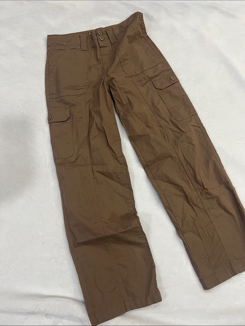 Girl’s Casual Brown Cargo Pants